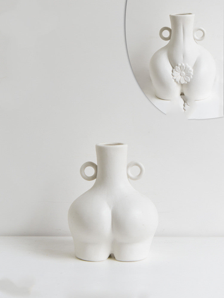 Nordic Human Body Ceramics Vases Beauty Room Decoration