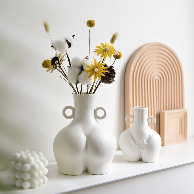 Nordic Human Body Ceramics Vases Beauty Room Decoration