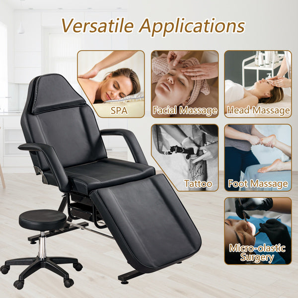 Black Massage/Salon/Tattoo Chair
