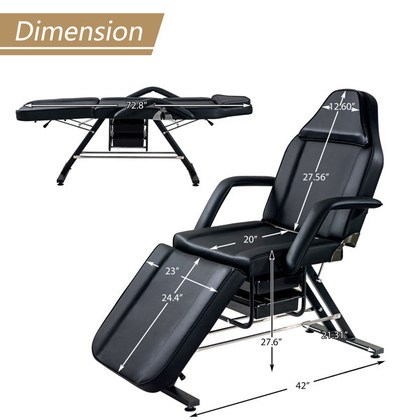 Black Massage/Salon/Tattoo Chair
