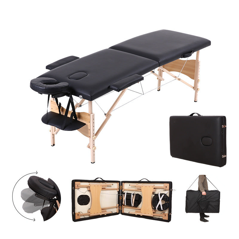 2 Fold Portable Wooden Massage Bed