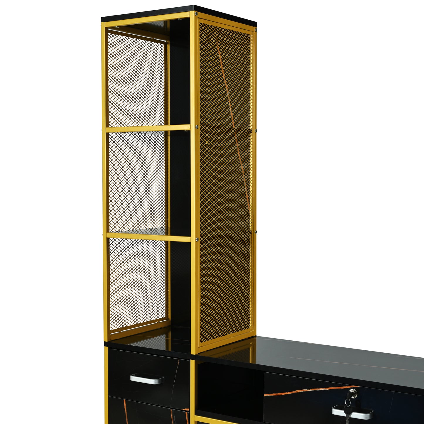 Gold & Black Metal Beauty Spa Equipment
