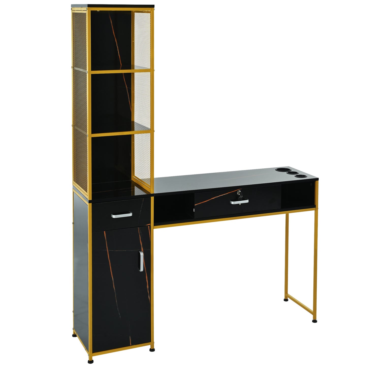 Gold & Black Metal Beauty Spa Equipment