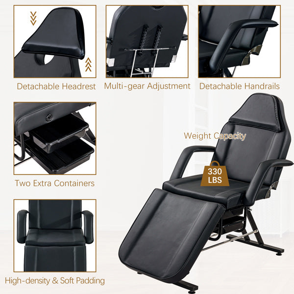 Black Massage/Salon/Tattoo Chair