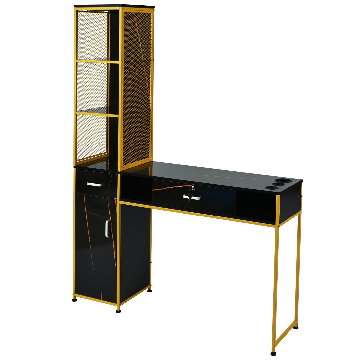 Gold & Black Metal Beauty Spa Equipment