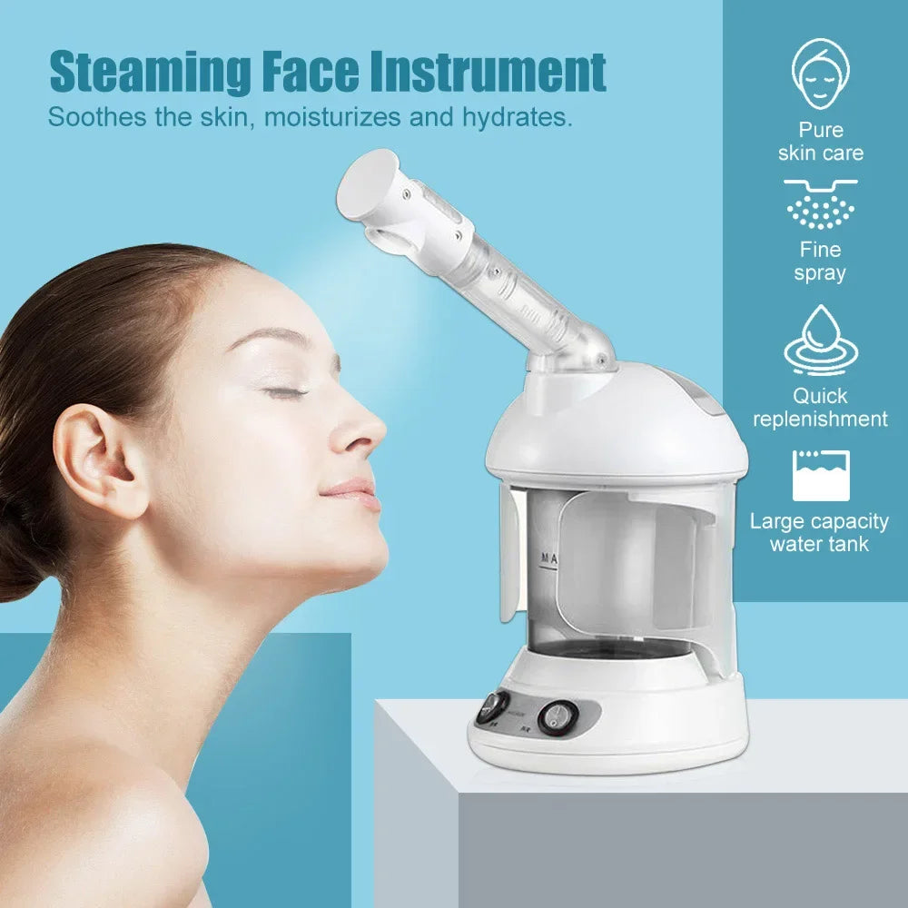 Facial Steamer Hot Nano Mister Face Vaporizer Sprayer Moisturizer Skin Care Humidifier Ionic Facial Sprayer Face Spa Nebulizer