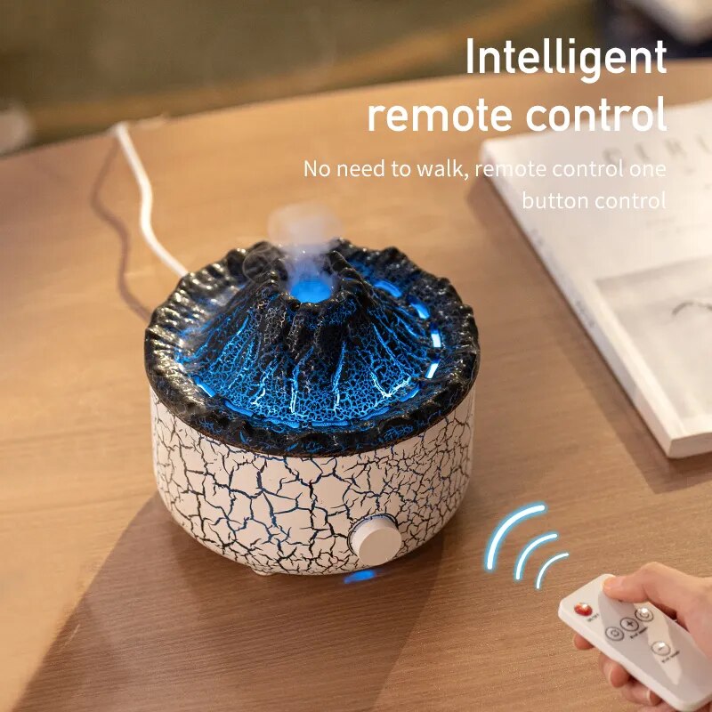 Air Humidifier Volcano Aromatherapy Humidifiers Diffusers with Light Essential Oils Fragrance Diffuser for Bedroom Office